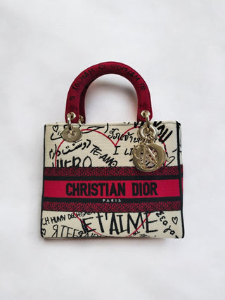 Canvas Medium Dior Amour Graffiti Lady D-Lite