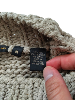 Light Brown Silk Knitted Pullover