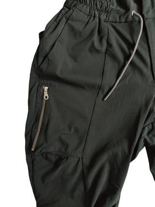 Black Drawstring Functional Joggers