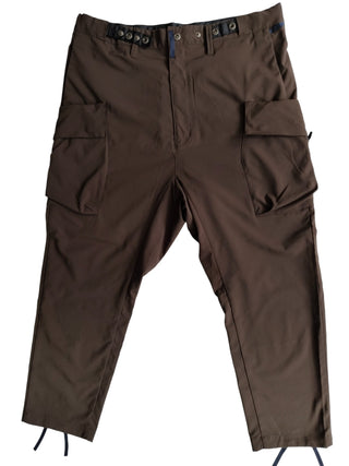 Greyish Brown Long Pants With Drawstring Ends