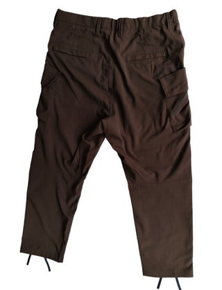Greyish Brown Long Pants With Drawstring Ends