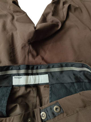 Greyish Brown Long Pants With Drawstring Ends