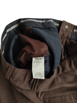 Greyish Brown Long Pants With Drawstring Ends