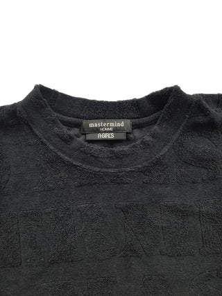 Black Cotton Towel Like Long T-Shirt
