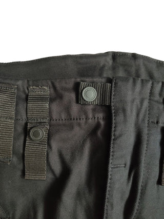 BLACK PANTS WITH SIDE POCKETS AND DOUBLE ZIPS END