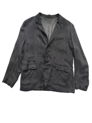 Charcoal Black "Silk Like" 3-Buttoned Suit With Matching Pants