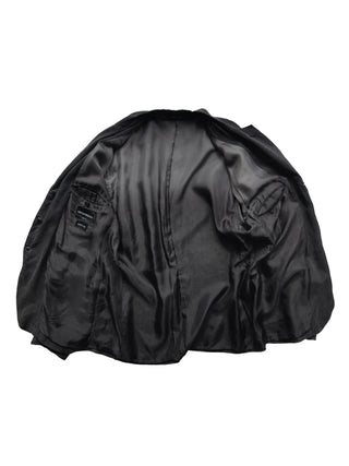 Charcoal Black "Silk Like" 3-Buttoned Suit With Matching Pants