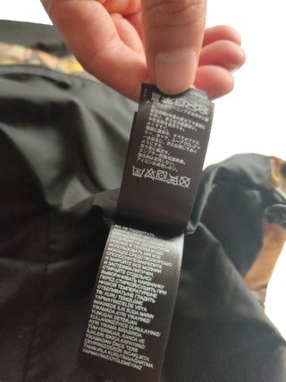 Black And Autumn Leaves Button Up Jacket