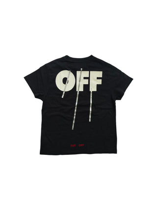 Black 'Cut Off' Tee