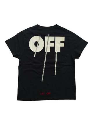 Black 'Cut Off' Tee