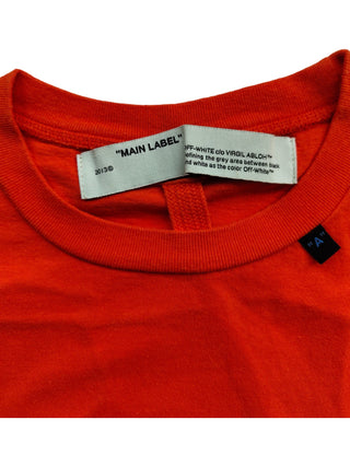 Orange Tee With Black Stitching Logo At The Back