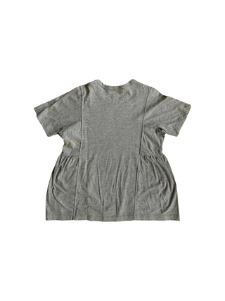 Grey Short Sleeve T-Shirt With Waistline Details