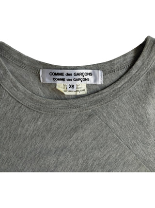 Grey Short Sleeve T-Shirt With Asymmetric Stitching