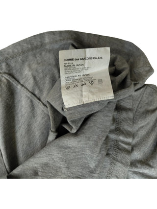 Grey Short Sleeve T-Shirt With Asymmetric Stitching