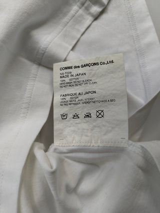 White T-Shirt With Black Floral Necklace Print