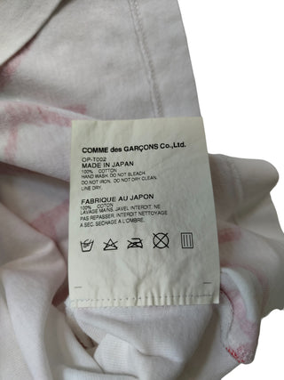 White T-Shirt With Red Celebration Overall Print