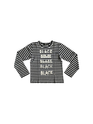 Black And White Long Sleeves Striped T-Shirt