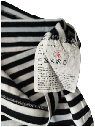 Black And White Long Sleeves Striped T-Shirt