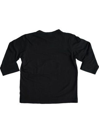 Black Mid Sleeved T-Shirt With GB Flag Print