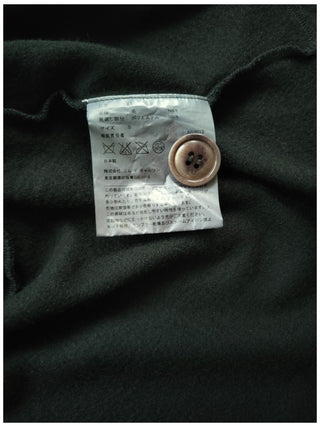 Black Thin Wool 4-Buttoned Cardigan