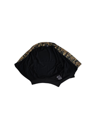 Black Thin Wool 4-Buttoned Cardigan