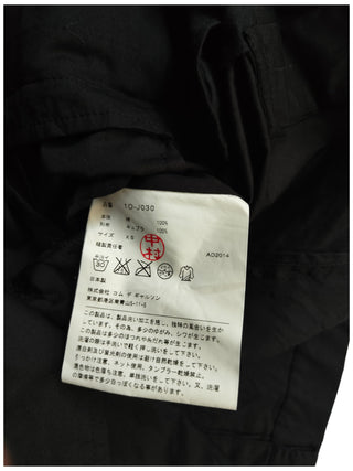 Black Cotton 3-Buttoned Jacket With Ruffles Sleeves