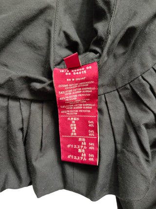 Cropped Jacket With Gold Logo Plate On The Arm