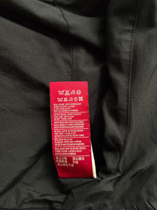 Cropped Jacket With Gold Logo Plate On The Arm