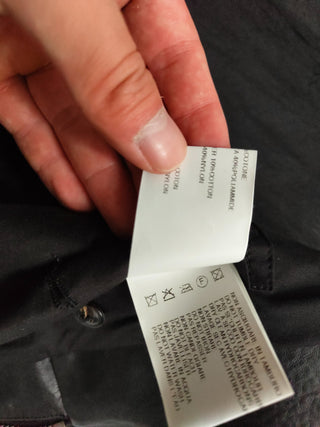 Black Short Sleeves Leather Jacket With A Longer Back Tail