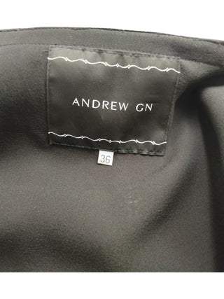 Wine Red Knee Length Thin Dinner Jacket With Black Lace Details