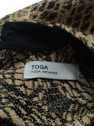 Black And Brown Woven Sleeveless Top