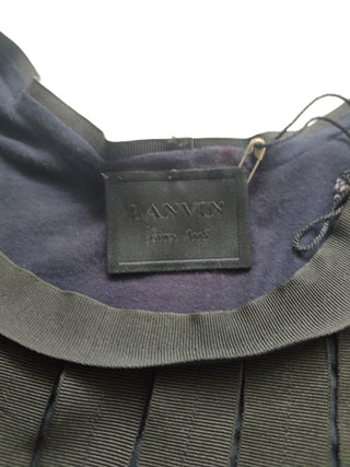 Black And Navy Blue T-Shirt With Black Fabric Stripes In The Front