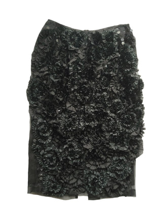 Black Silk 3/4 Length Skirts