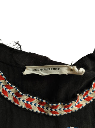 Black Long Sleeves Dress With Ethnic Details