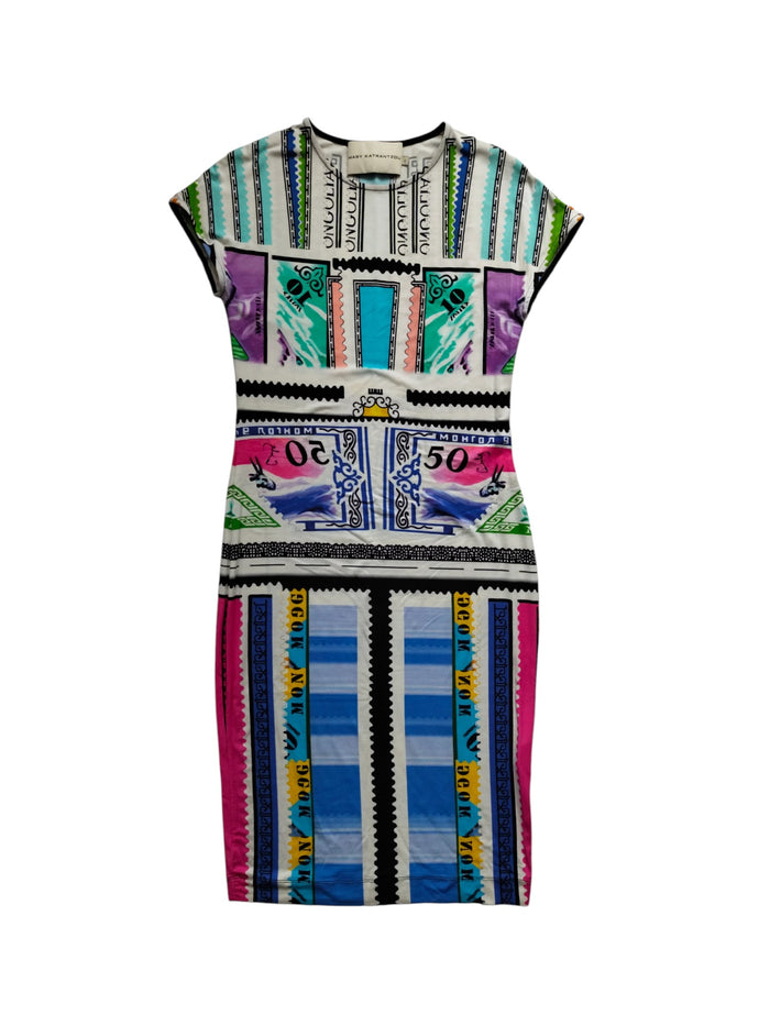 Mary Katrantzou Colorful Overall Print Stretch Viscose Dress