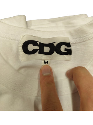 White T-Shirt With Neon Green Sleeve