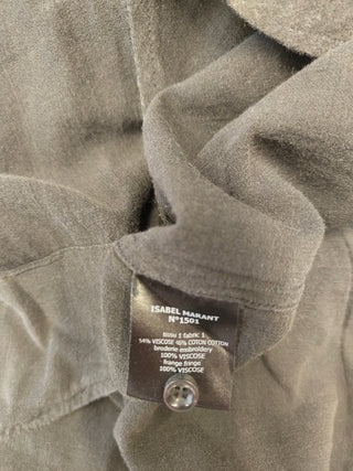 Black Long Sleeves Dress With Ethnic Details