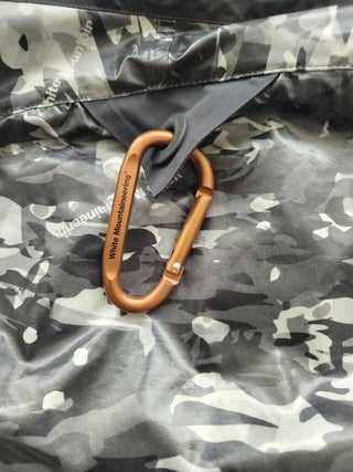 Black And White Camo Print Zip Up Jacket