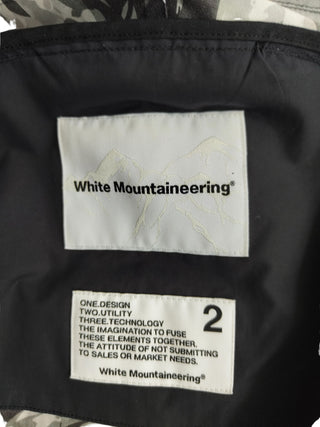 Black And White Camo Print Zip Up Jacket