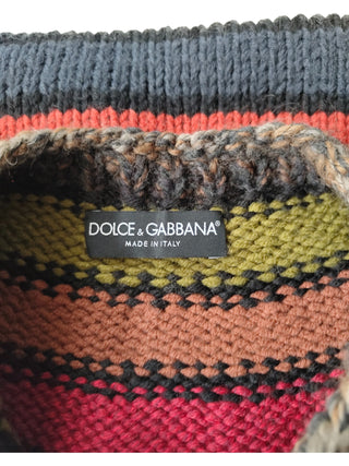 Dolce & Gabbana Multi Color Wool Pullover