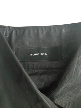 Black Shirt With Pleated Balloon Sleeves