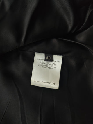 Black Cropped 3/4 Length Sleeves With Ethnic Decorations