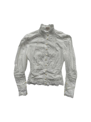 White Cotton Lace Blouse