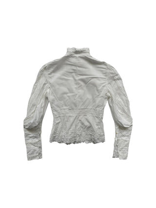 White Cotton Lace Blouse