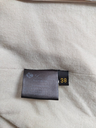 Beige Storm System Lightweight Doublet Breasted Jacket With Detachable Hood