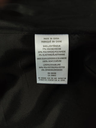 Black Jacket With Goat Leather Sleeves