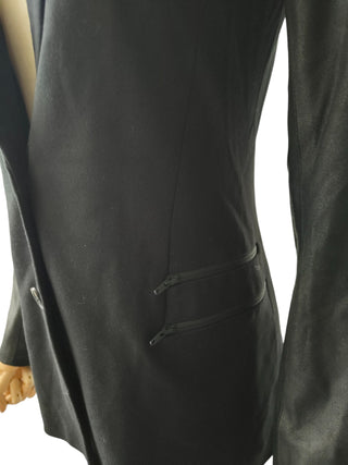 Black Jacket With Goat Leather Sleeves