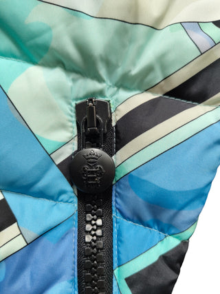 Blue And Black Down Puffer Vest