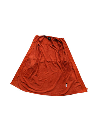 Rusty Orange Lamb Suede Trench Coat With Belt