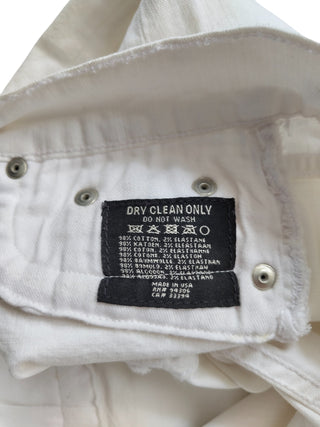 White Jeans With Logo Detail At The Back